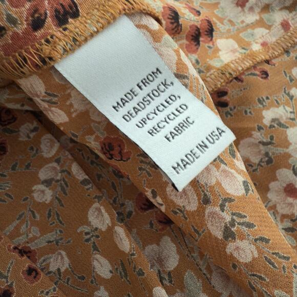 Christy Dawn Paloma Dress Rust Garden Floral Boho Maxi Peasant Prairie Size XS/S - Picture 10 of 14